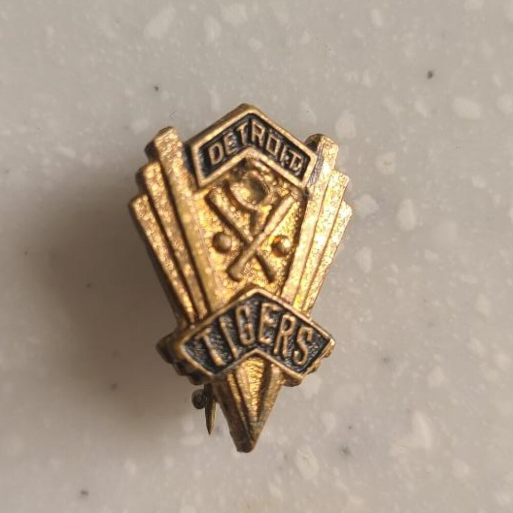 Detroit Tigers Baseball Art Deco 1930's Lapel Pin